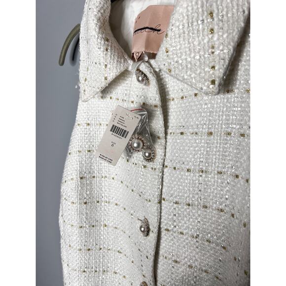 NWT Anthropologie Hutch Sofia Mod Sleeveless Tweed Blazer‎ Mini Dress Size 8 - Picture 6 of 7